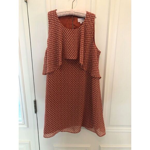 BCBGirl Chiffon Layered Print Dress Girls Size 14 - Picture 1 of 8